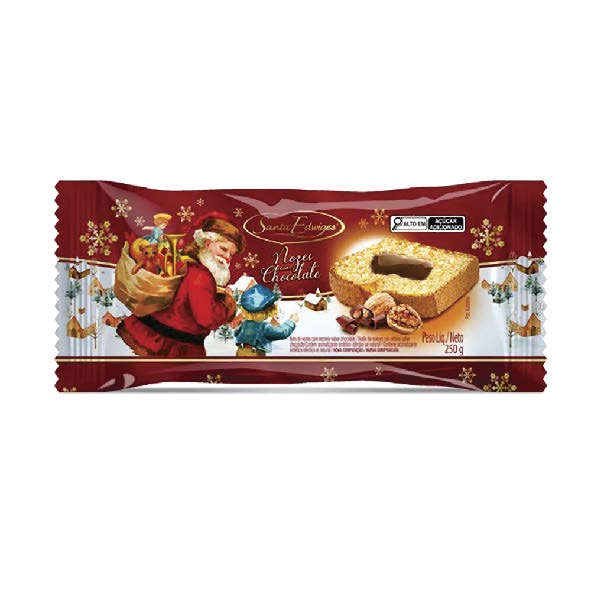 BOLO SANTA EDWIGES NOZES C/CHOC 250G