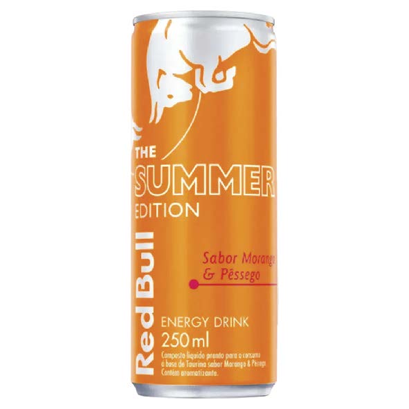 RED BULL SUMMER MORANGO E PESSEGO LATA 250ML