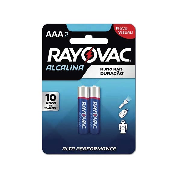 PILHA RAYOVAC ALCALINA PALITO AAA  C/02