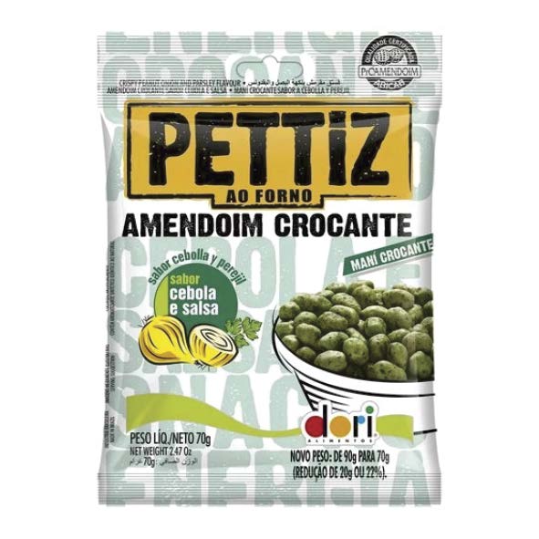AMENDOIM CROCANTE CEBOLA E SALSA 70G