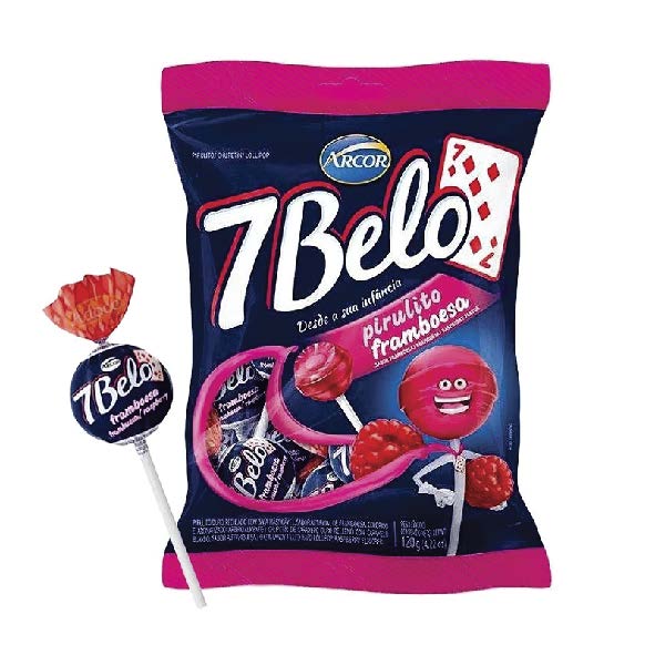 PIRULITO 7 BELO FRAMBOESA PCT 120G