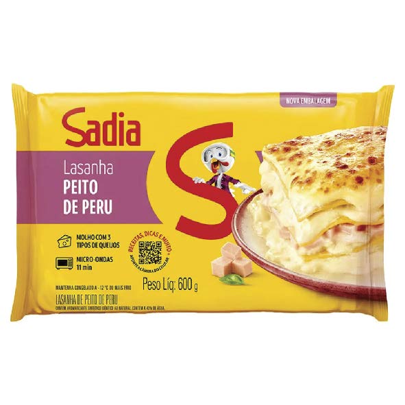 P P LASANHA SADIA 600G PEITO DE PERU