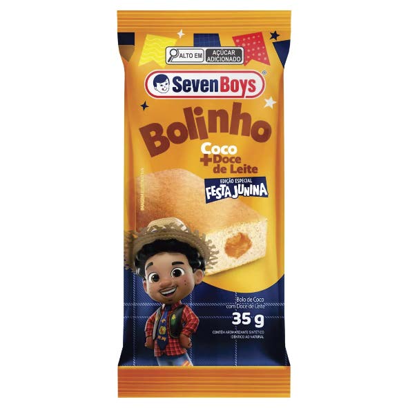 BOLINHO SEVEN BOYS COCO/DOCE LEITE