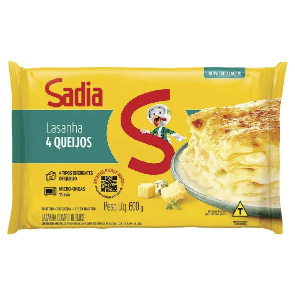 LASANHA SADIA 600G 4 QJOS