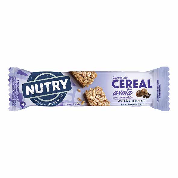 BARRA CEREAIS NUTRY REG 22G AVELA/CHOC