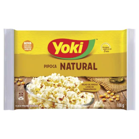 PIPOCA MICROONDAS YOKI NATURAL 100G