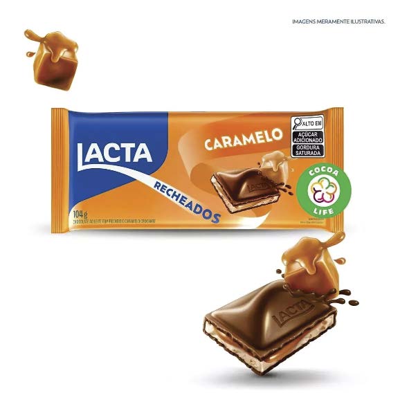 TABLETE CARAMELO RECHEADO 104G LACTA