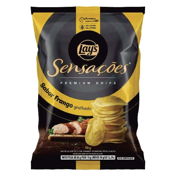 SALG.ELMA CHIPS LAYS SENSAÇÃO FRANGO GRELHADO
