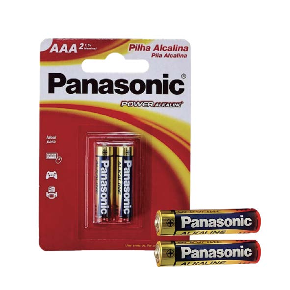PILHA PANASONIC ALC PALITO AAA C/ 2 UND