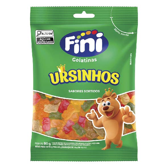 BALA GELATINA URSINHOS 80G FINI