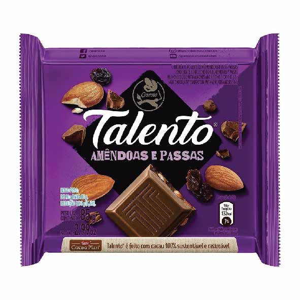 TABLETE TALENTO AMEND PASSAS 85G