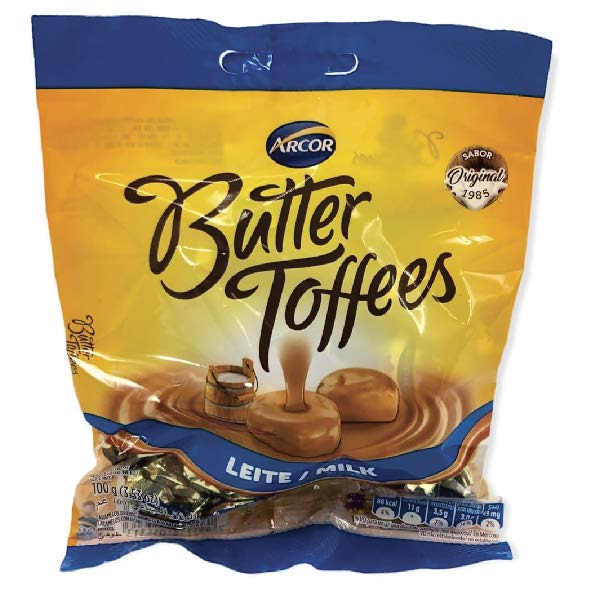 BUTTER TOFFEES 100G LEITE ARCOR