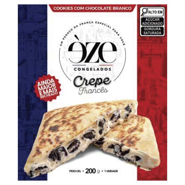 CREPE CONGELADO COOKIES COM CHOCOLATE BRANCO