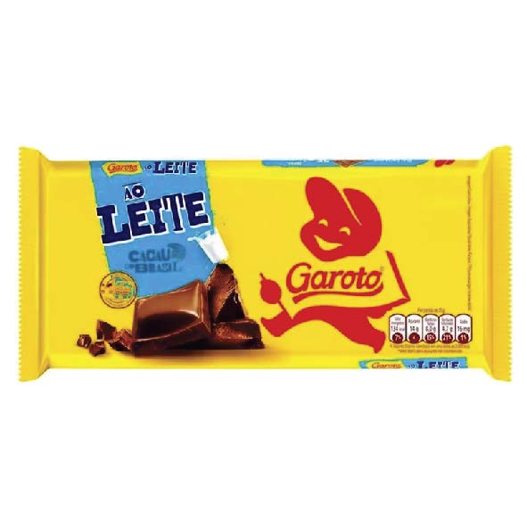 TABLETE GAROTO CHOCOLATE AO LEITE 80G