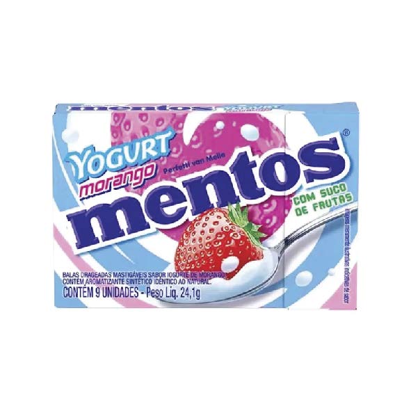 MENTOS SLIM BOX 24,1G MORANGO YOGURTE