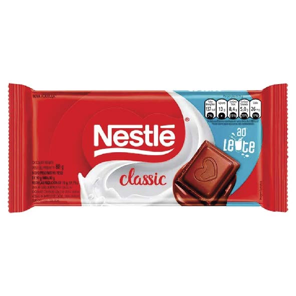 TABLETE CLASSIC AO LEITE 80G NESTLE