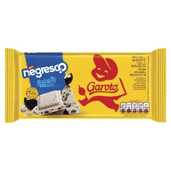 TABLETE BRANCO NEGRESCO 80G GAROTO